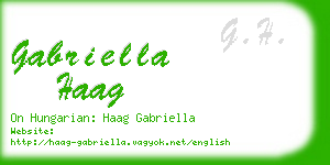 gabriella haag business card